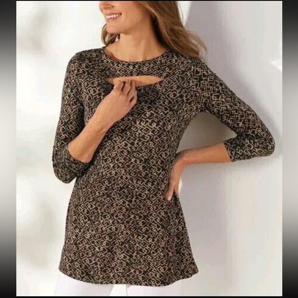 Soft Surroundings Beckett Tunic Top Petite Small Soft Modal Cozy